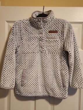 NWT Simply Southern Cream Textured Sherpa Pullover Jacket, Youth Large